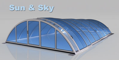 Schwimmbad�berdachung Modell Sun & Sky