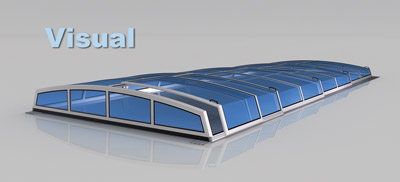 Schwimmingpool �berdachung Modell Visual